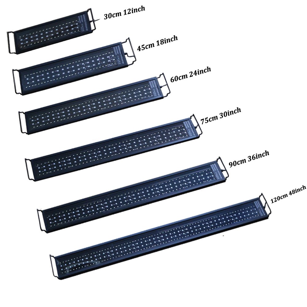 30 45 60 75 90 120 CM Full Spectrum Background Fish Tank Lamp Led Planted Aquarium Light Bracket Stand Light For Live Plant Tank