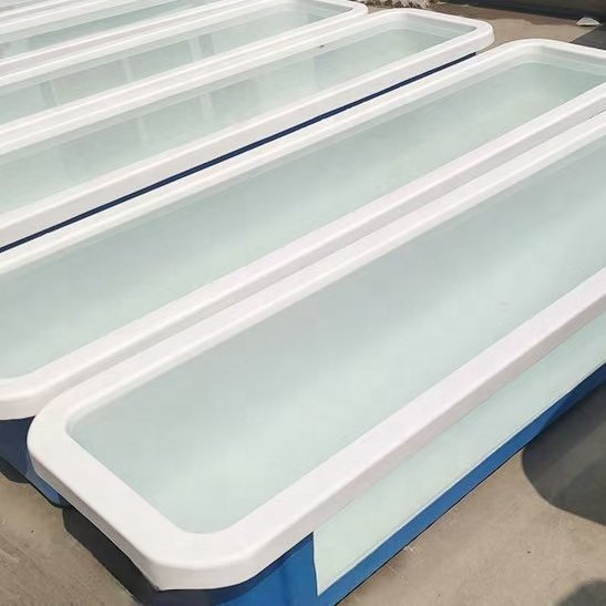 Large Indoor Breeding Koi Fish Tank with Glass Window Smooth Fiberglass Reinforced Plastic (FRP) Accessories for Aquarium Sale