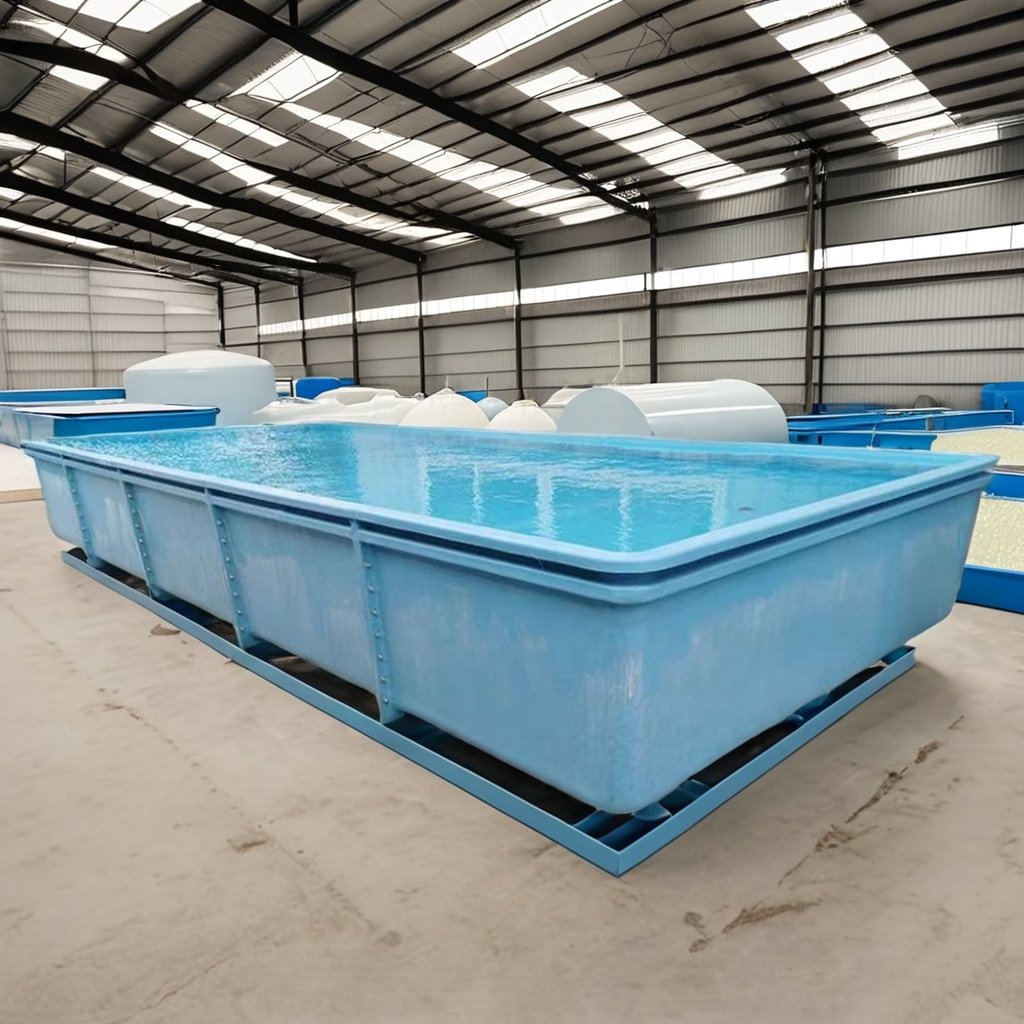 Large Indoor Breeding Koi Fish Tank with Glass Window Smooth Fiberglass Reinforced Plastic (FRP) Accessories for Aquarium Sale