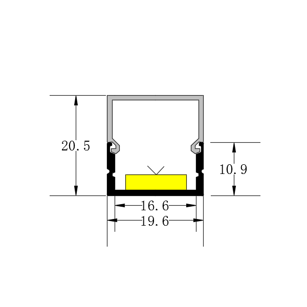 Architectural Lighting Surface-Mounted Aluminum Alloy LED Lighting Profile led aluminium profile channel
