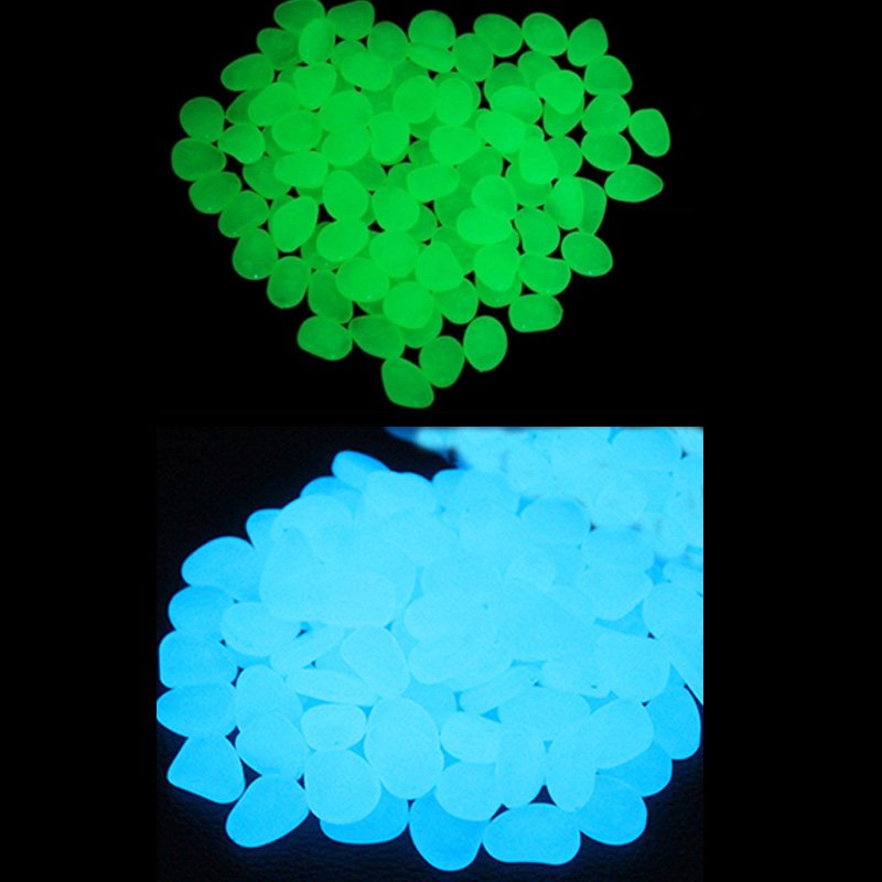 custom package yard aquarium ornament decoration white super bright glow in the dark luminous lighting ball cobbles pebble stone
