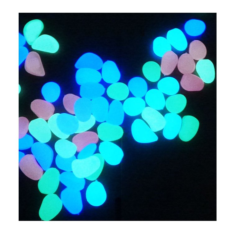 custom package yard aquarium ornament decoration white super bright glow in the dark luminous lighting ball cobbles pebble stone