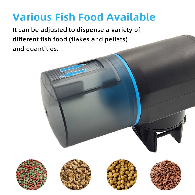 Blue Dry Battery Smart Timer Koi Carp Fish Feeder Automatic for Fish Tank Feeding
