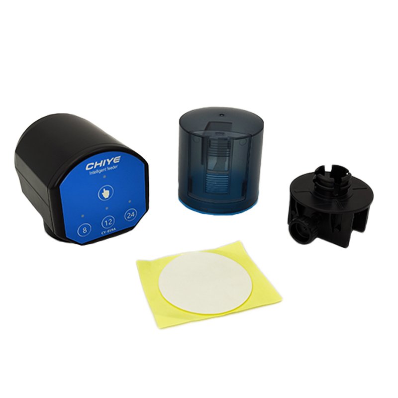 Blue Dry Battery Smart Timer Koi Carp Fish Feeder Automatic for Fish Tank Feeding