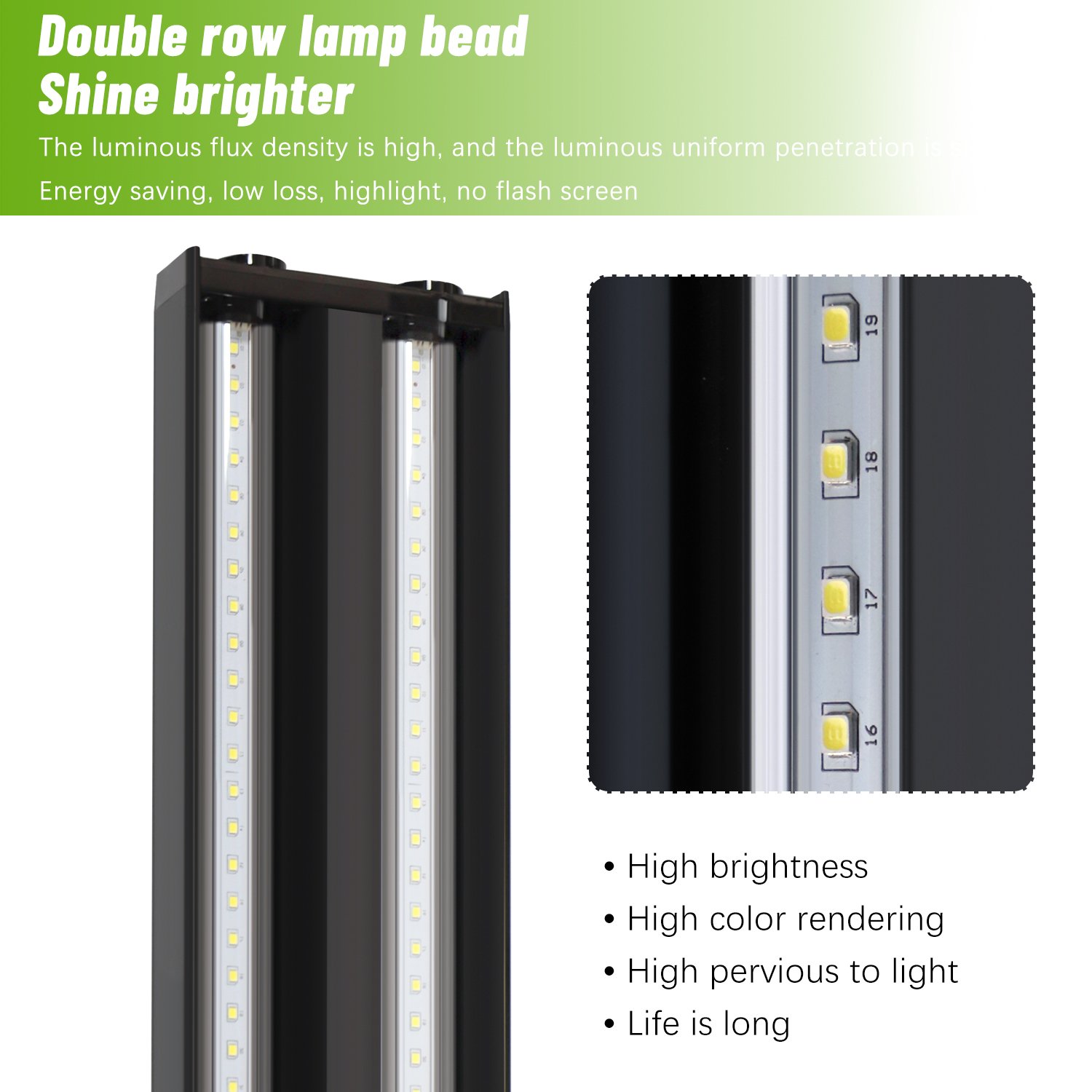 Full Spectrum T5 HO Fixtures 4 ft lamp 96 Wat Grow Bar Kit LED Aquarium Light for Fish Tanks