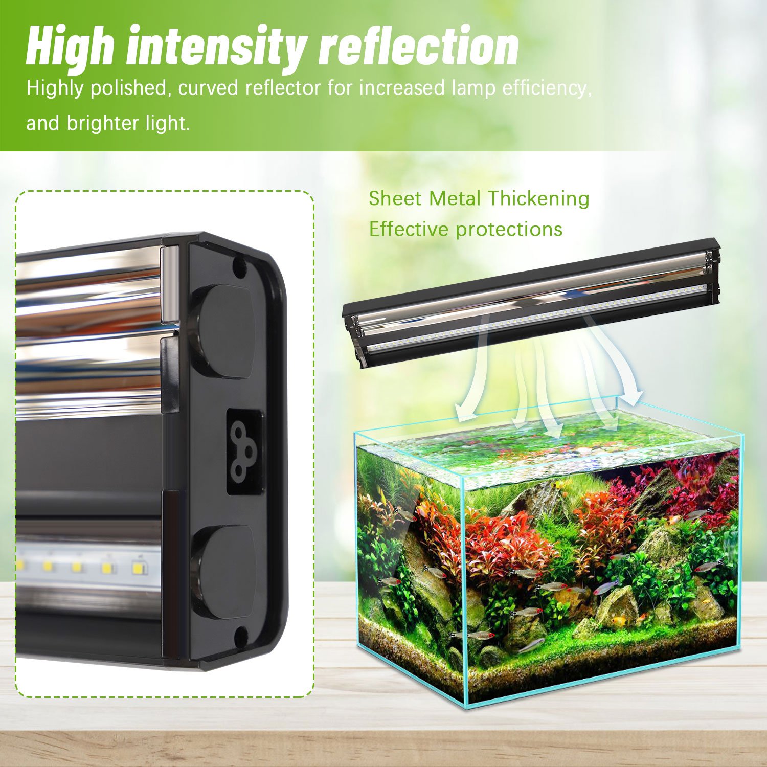 Full Spectrum T5 HO Fixtures 4 ft lamp 96 Wat Grow Bar Kit LED Aquarium Light for Fish Tanks