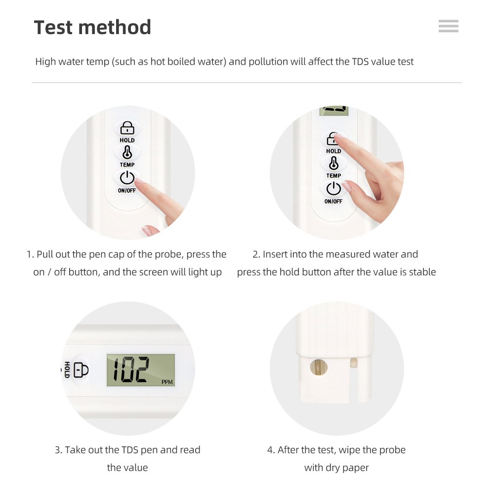 TDS Meter Digital Water Quality Tester Range 0-9990m Pocket Water Purity PPM Analysis tool Aquarium Pool Laboratory 43% off
