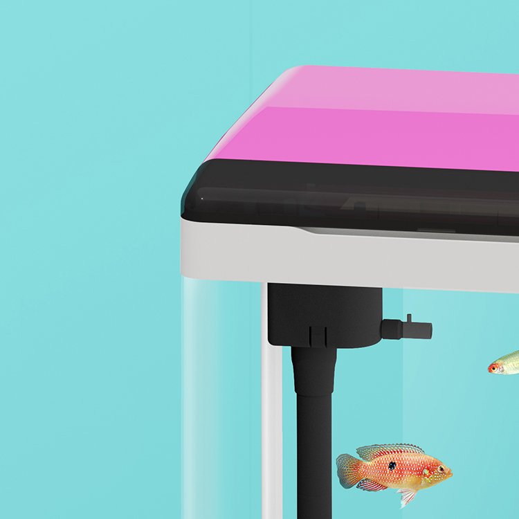 New design Smart LCD display luxury betta fish tank desktop mini glass aquarium tank
