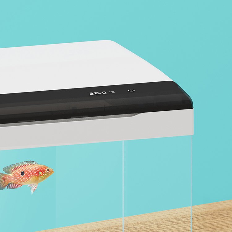 New design Smart LCD display luxury betta fish tank desktop mini glass aquarium tank
