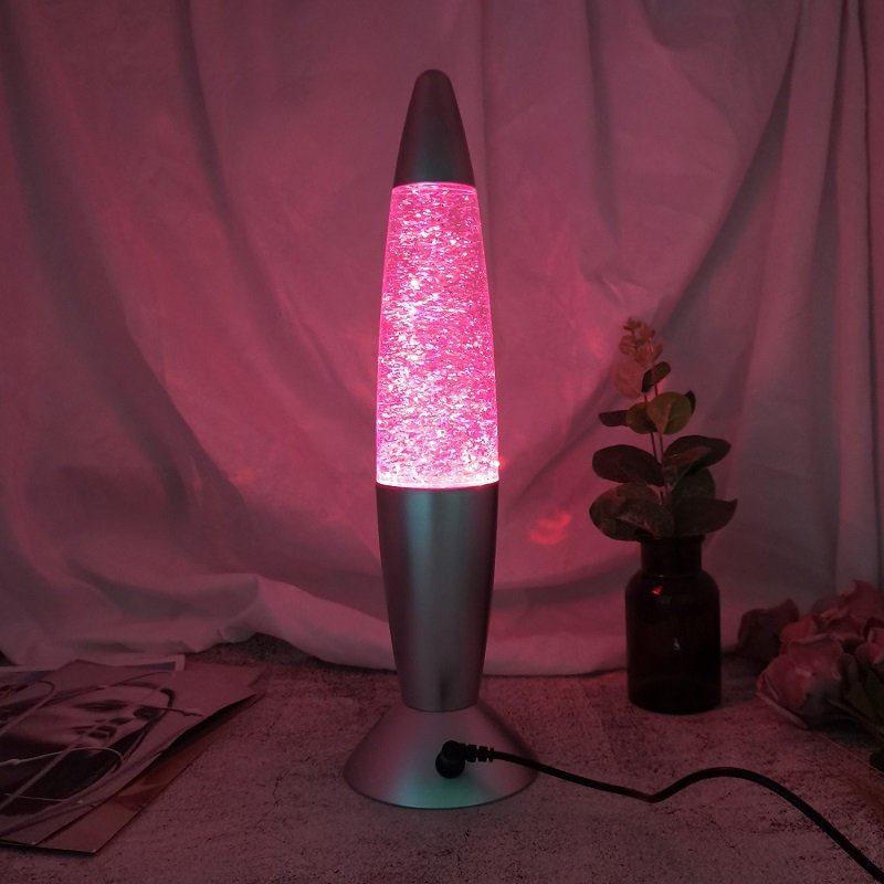 USB powered glitter lava night light aquarium led decorative fish lamp