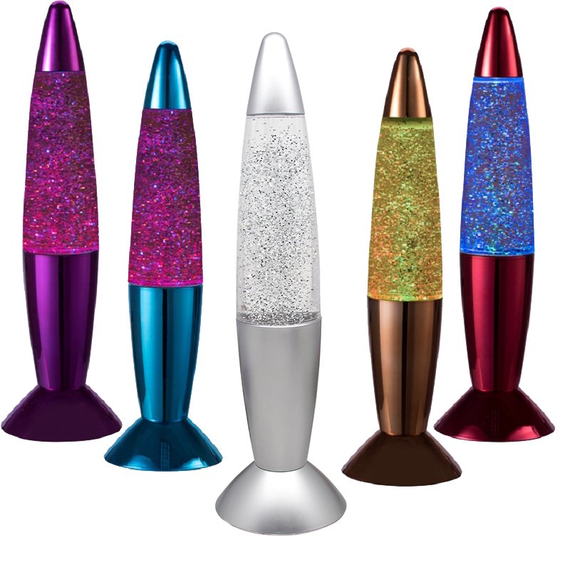 USB powered glitter lava night light aquarium led decorative fish lamp