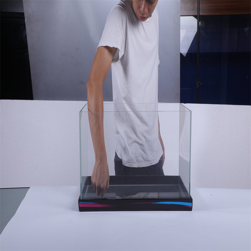 Aquarium Fish Tank Sets Hot Sizes Various Models Curved Glass Health Rectangle Ultra Clear Glass Aquarium 3in1