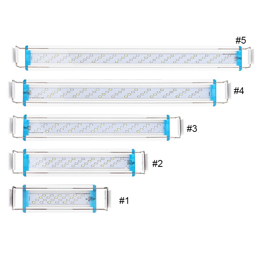 90-260V Aquarium Light Bar LED Fish Tank Lamp Plant Grow Lighting 18-58cm Extensible Aquatic Landscape Decor AccessoriesUS/EU