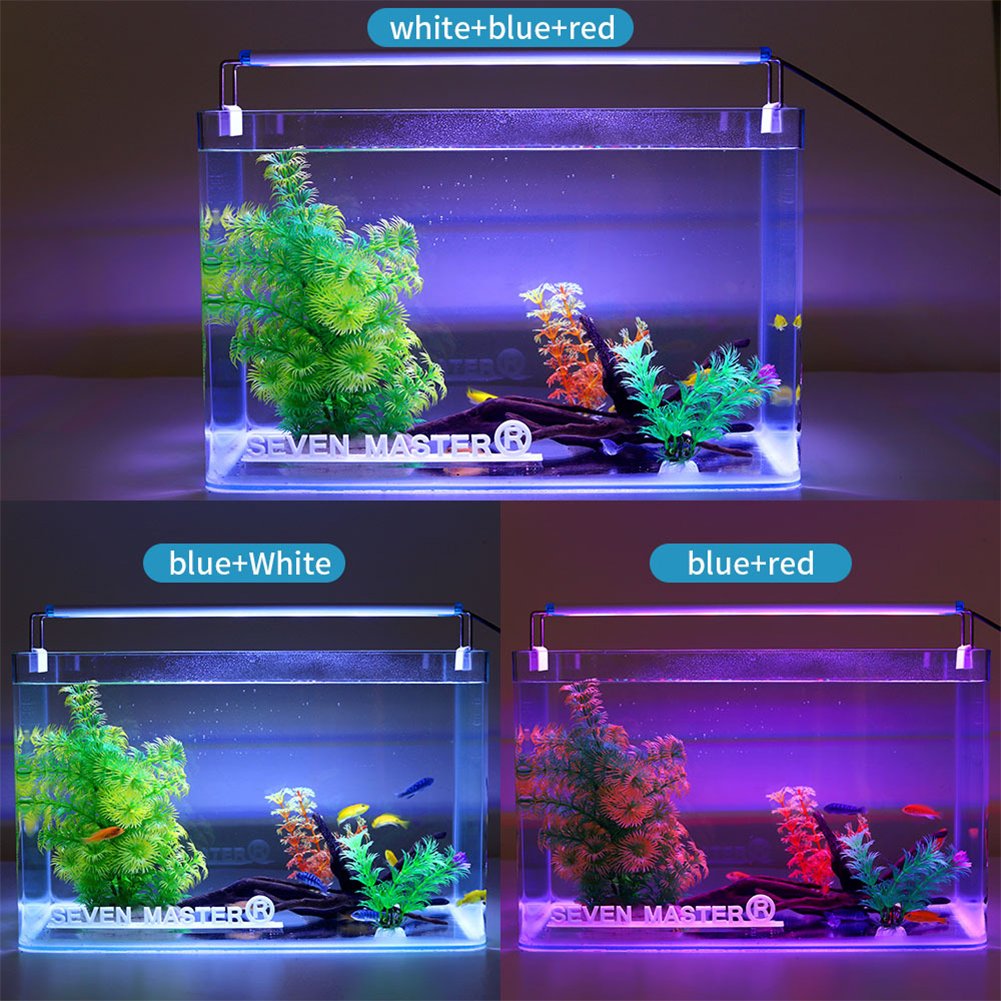 90-260V Aquarium Light Bar LED Fish Tank Lamp Plant Grow Lighting 18-58cm Extensible Aquatic Landscape Decor AccessoriesUS/EU