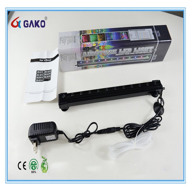 New product Air bubble effect LED lighting aquarium fish tank coral reef lighting system GAKO SQ-12