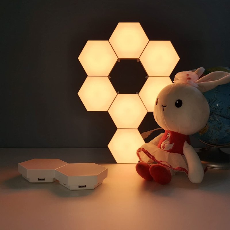 XRIVER Smart Home Lights aquarium Hexagon LED Light with RF Remote - Music Sync Color Changing Light Panels
