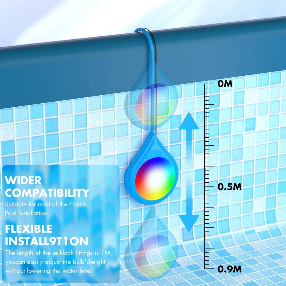 IP68 LED Pool light RGB IC APP Wifi remote control swimming pool decorative lighting lamp aquarium light