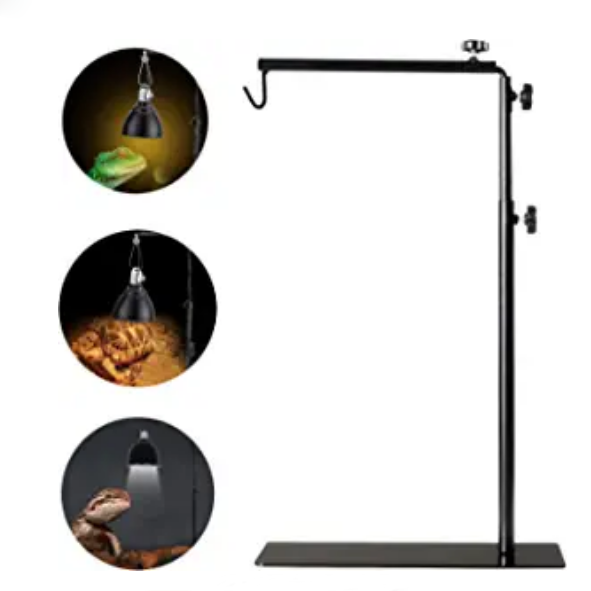 Reptile Metal Lamp Stand Adjustable Floor Light Holder Stand
