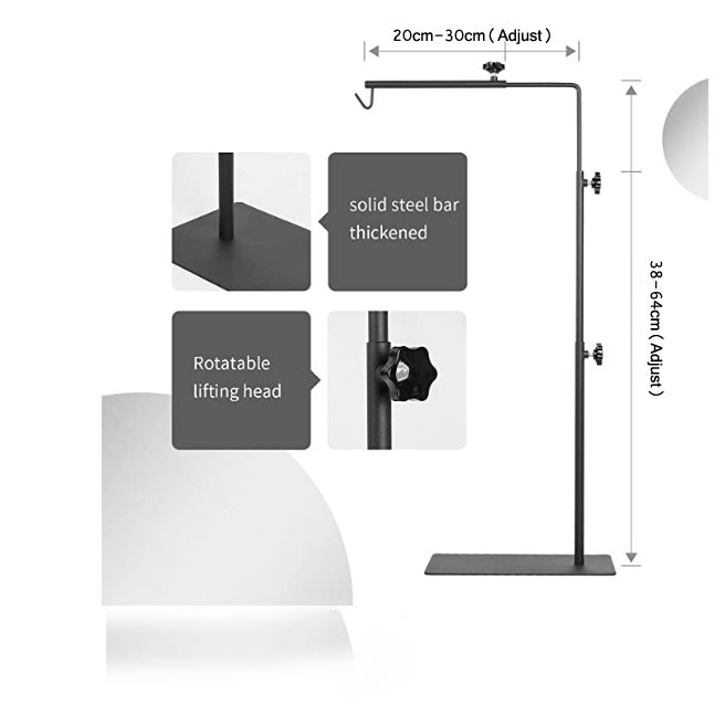 Reptile Metal Lamp Stand Adjustable Floor Light Holder Stand
