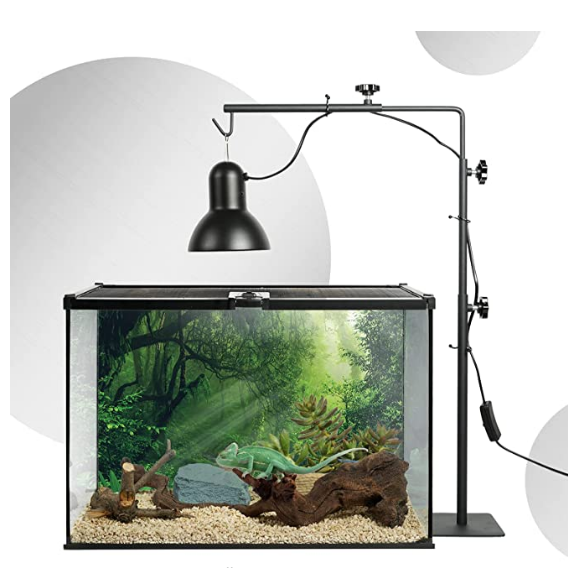 Reptile Metal Lamp Stand Adjustable Floor Light Holder Stand