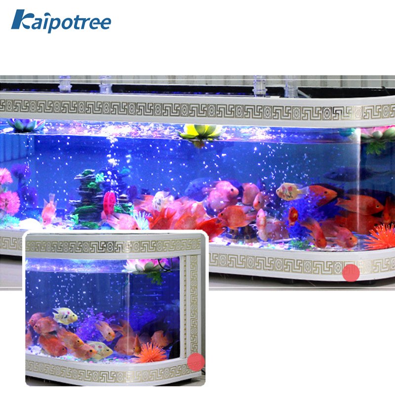 Custom large transparent cube with led lighting TV stand table Fish Tank aquarium for Living room