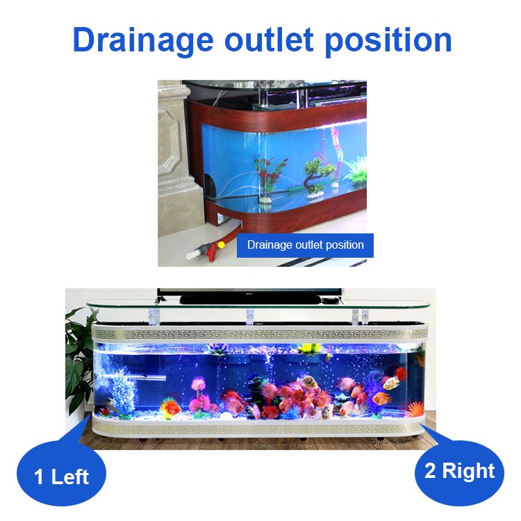 Custom large transparent cube with led lighting TV stand table Fish Tank aquarium for Living room