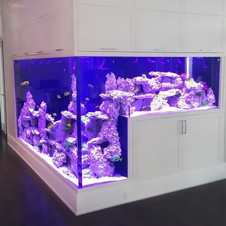 shallow acrylic box aquarium handbag acryl sump vertical stones crystal