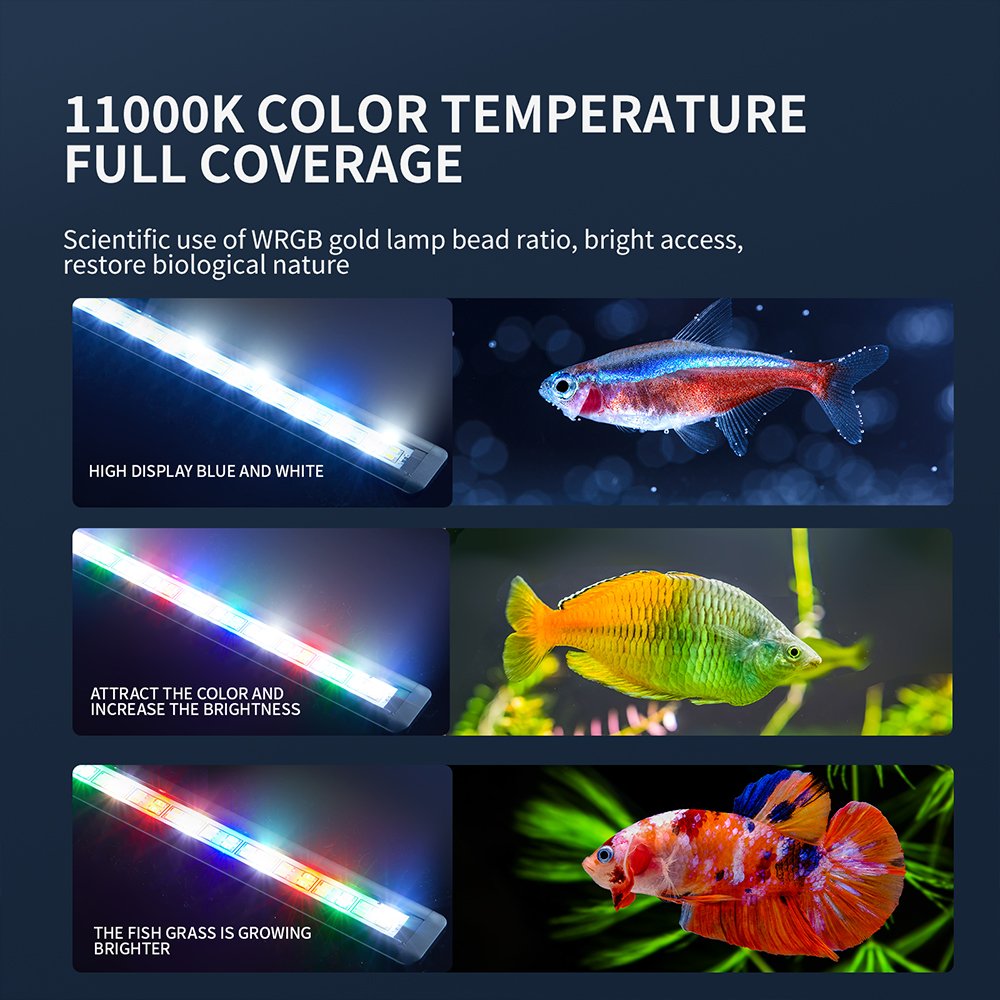 Yee Factory wholesale 79CM 30W fish tank waterproof light full spectrum aquarium plant lamp reef led light