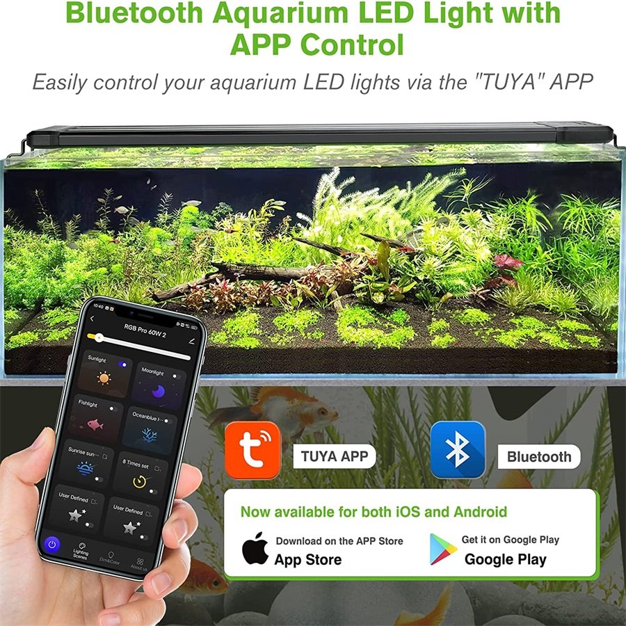 Zaohetian WRGB Series Aquarium Plant Grow LED Light Full Spectrum LED Aquarium Light For Aquatic Plants
