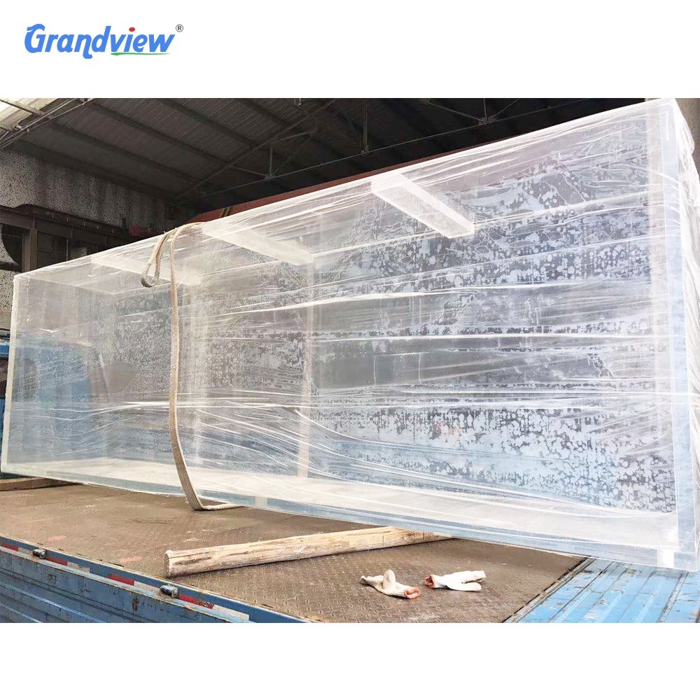 Custom dimensions clear saltwater marine aquarium acrylic fish tank