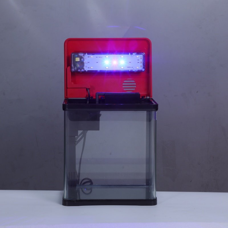 Factory supplier DG series touch switch LED light covered Integrated aquarium one-piece curved fish tank wholesale custom