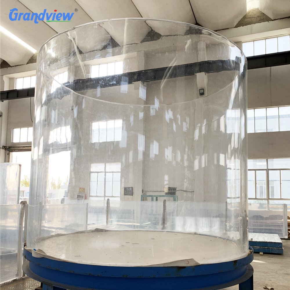 large curved transparent acrylic cylinder shape aquarium tanks acrylic large aquarium