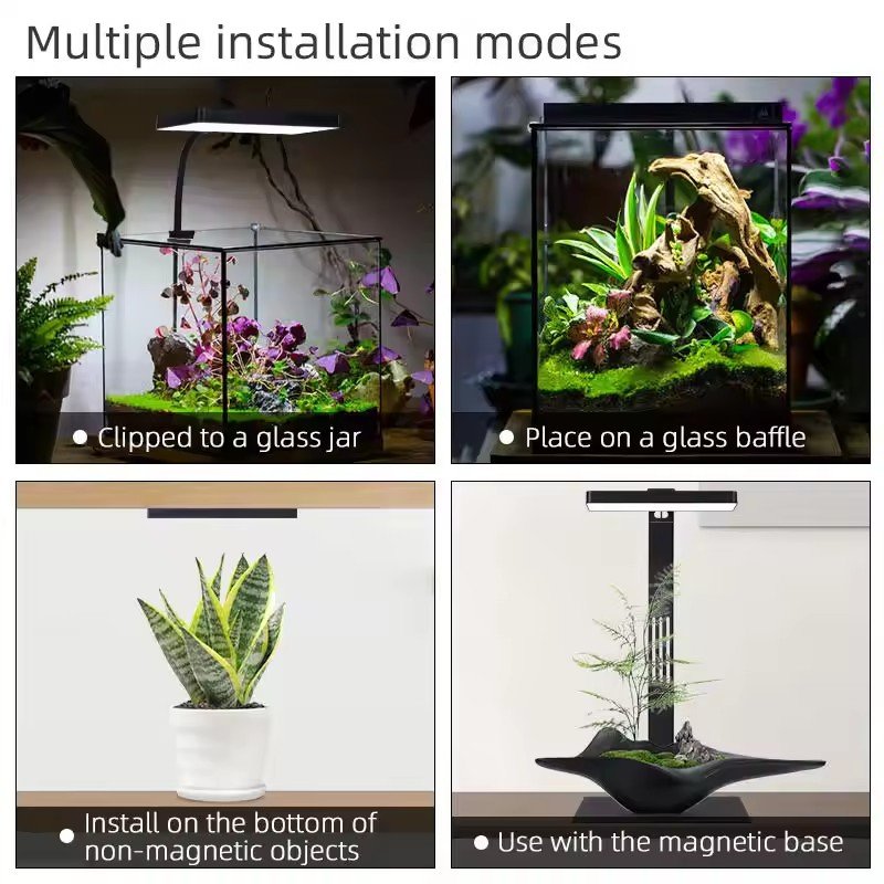 Aquarium Accessories Mini RGB UV Led Light Aquarium Micro Plant Desk Lamp For 20cm Small Fish Tank