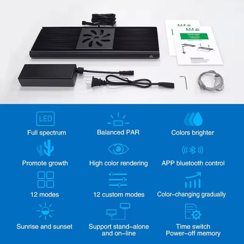 Premium Quality LED Aquarium Light Coral Reef Light APP Control Rgb Full Spectrum Lamp For Saltwater Tank