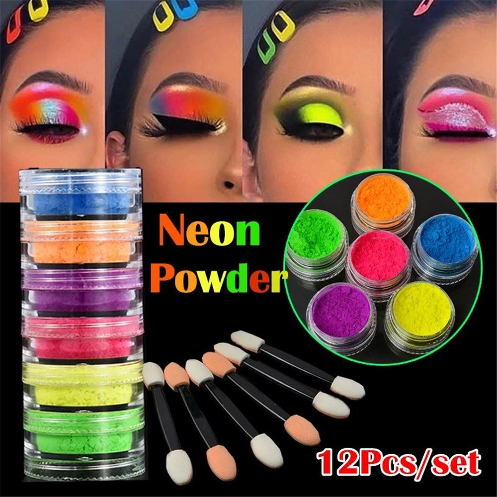 Factory wholesale long lasting super bright Color Diy makeup Phosphor Glow In Dark Pigment Fluorescent Luminous Neon Powder
