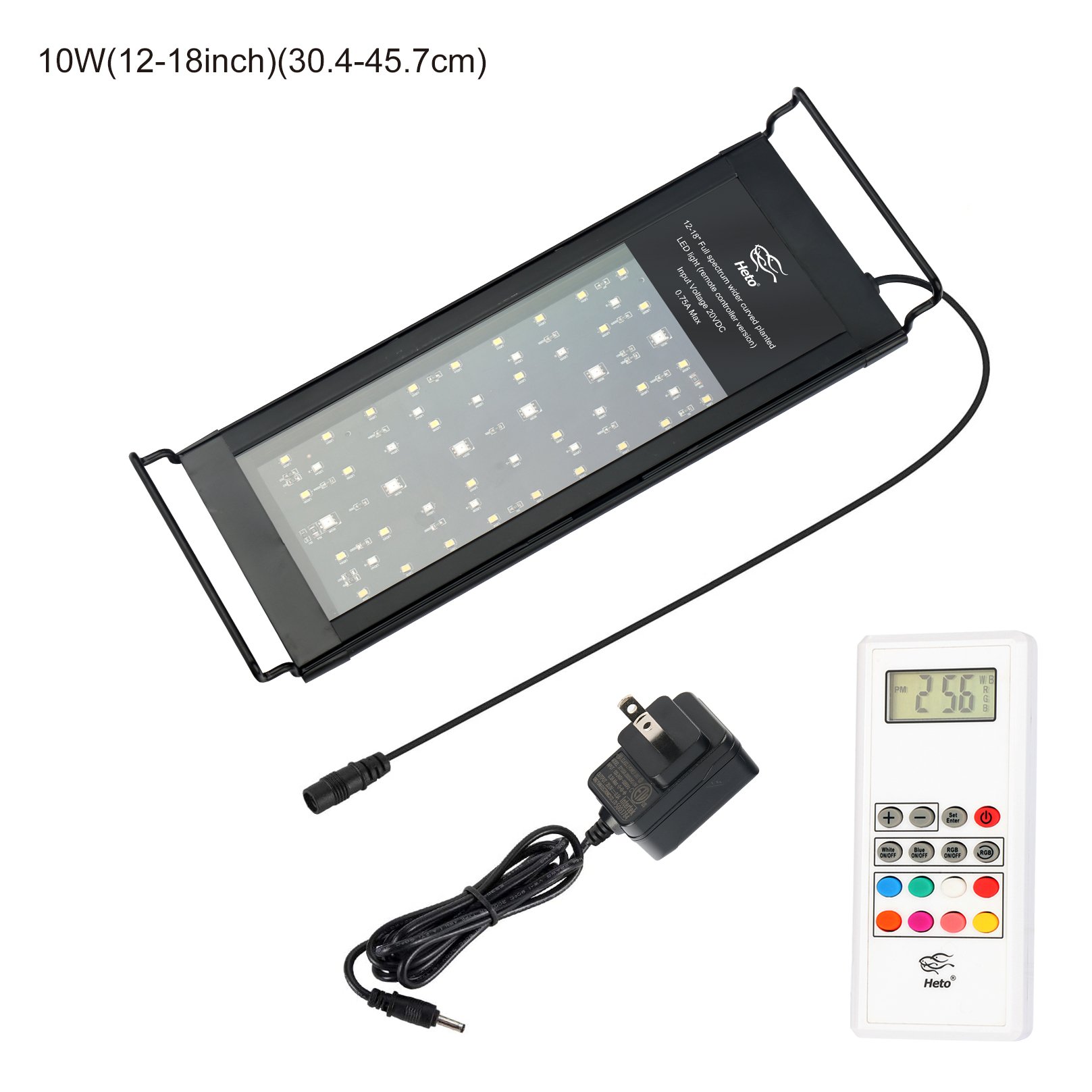 Full Spectrum Fish Tank LED Light with aluminum alloy shell adjustable brackets aquarium lights for live plant tanK