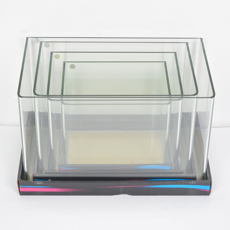 Multifunctional rear aquarium glass aquarium ultra white glass right angle fish tank