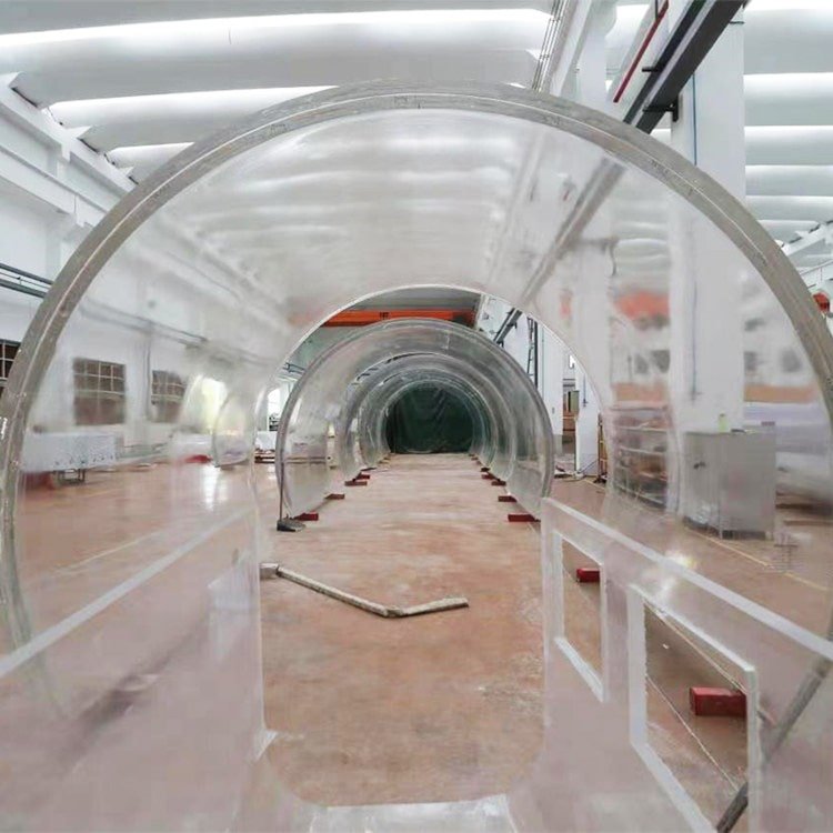 Outdoor endless acrylic swimming pool project above ground Cast clear plexiglass Acrylic aquarium swimming pool building