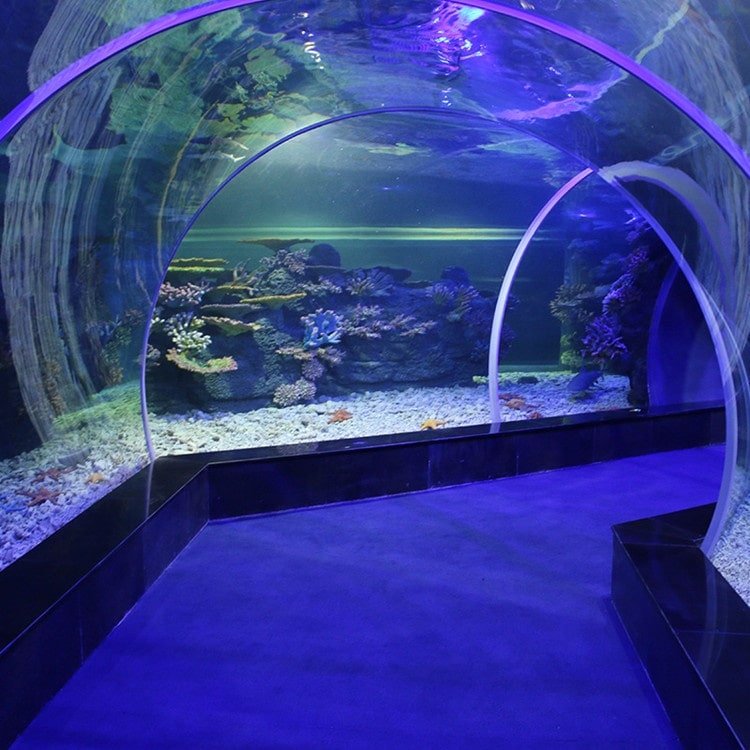 Outdoor endless acrylic swimming pool project above ground Cast clear plexiglass Acrylic aquarium swimming pool building