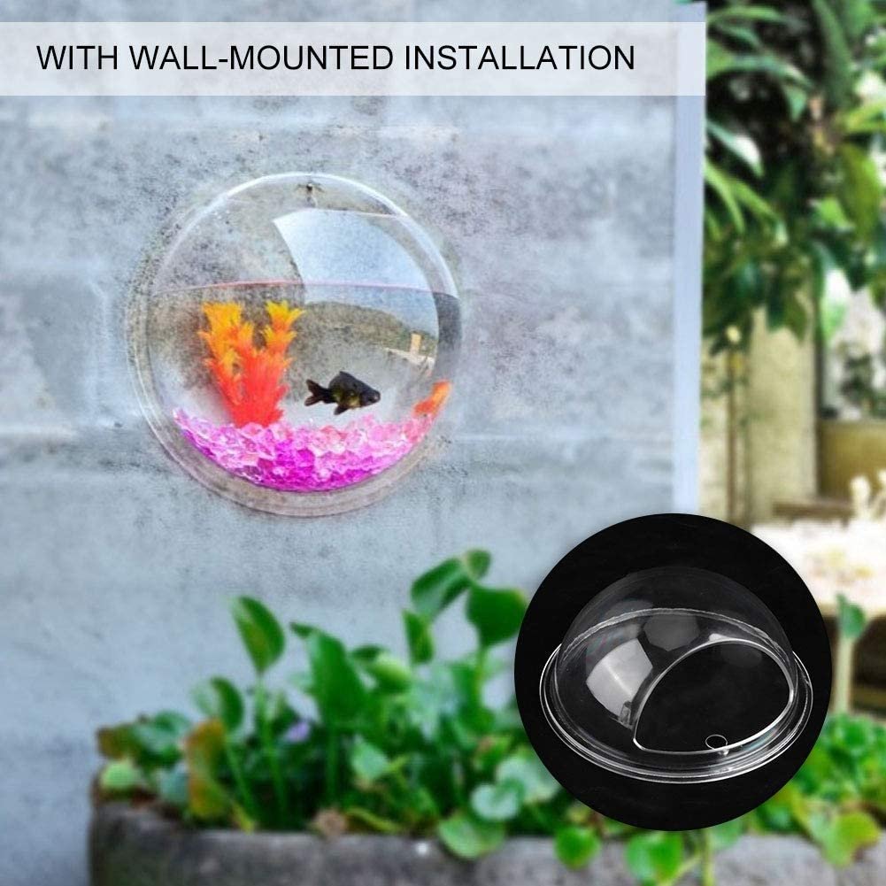 2pcs 35.5cm popular creative transparent acrylic hanging fish tank wall-mounted transparent acrylic flower pot decoration
