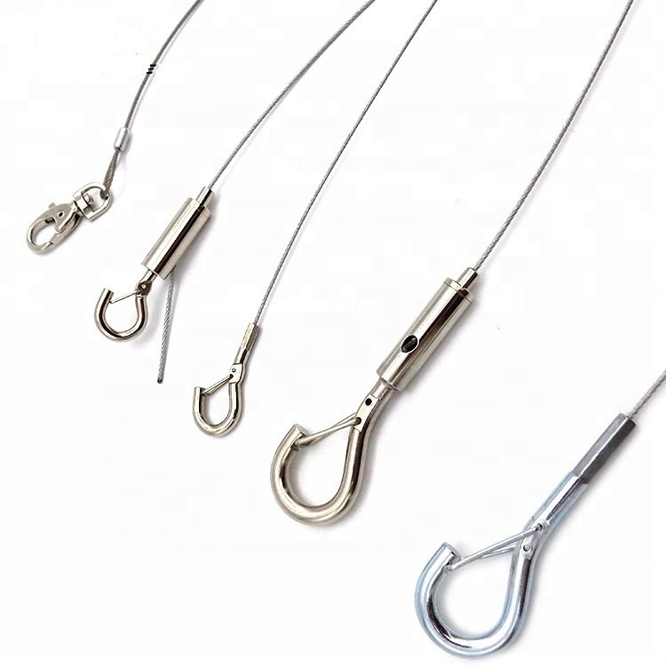 Safety Luminaire Wire Suspension Hanging Kit System Adjustable Wire Mounting Kit For Ceiling