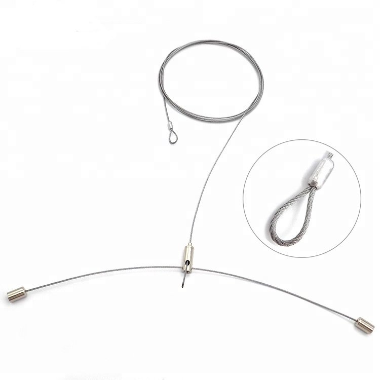 Safety Luminaire Wire Suspension Hanging Kit System Adjustable Wire Mounting Kit For Ceiling