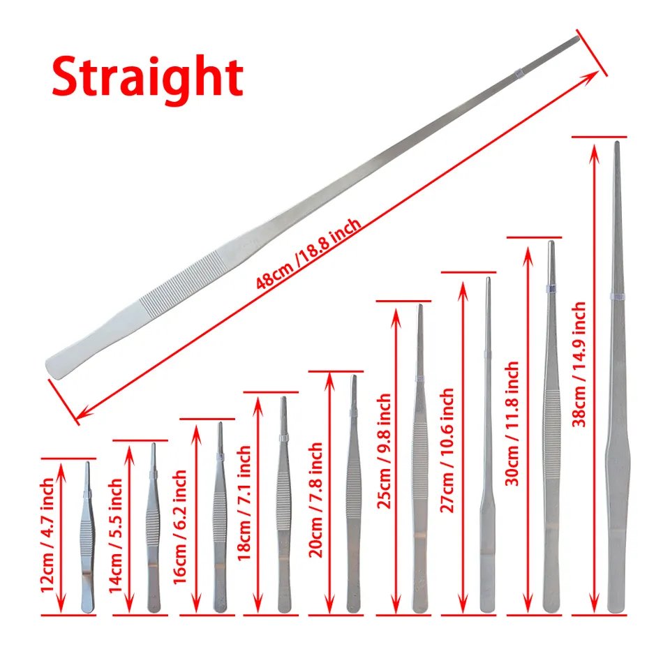 Aquarium Plants Tweezers Curved Straight Aquascaping Tweezers Fish Tank Tweezers Aquarium Tools Stainless Steel