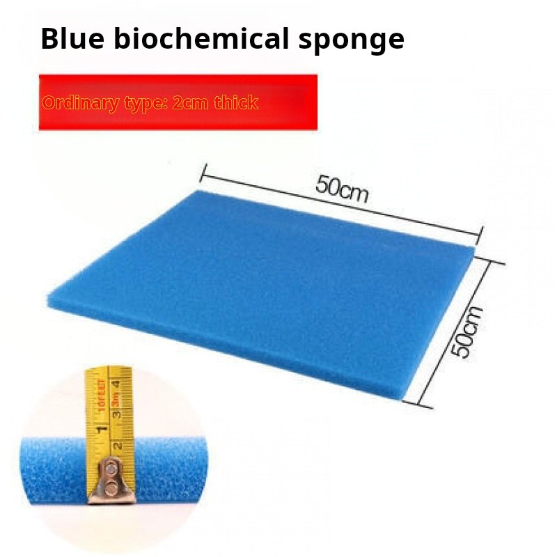 Jialu aquarium biochemical sponge filter cotton Aquarium Fish Tank Black filter Cotton Blue biochemical sponge fish tank