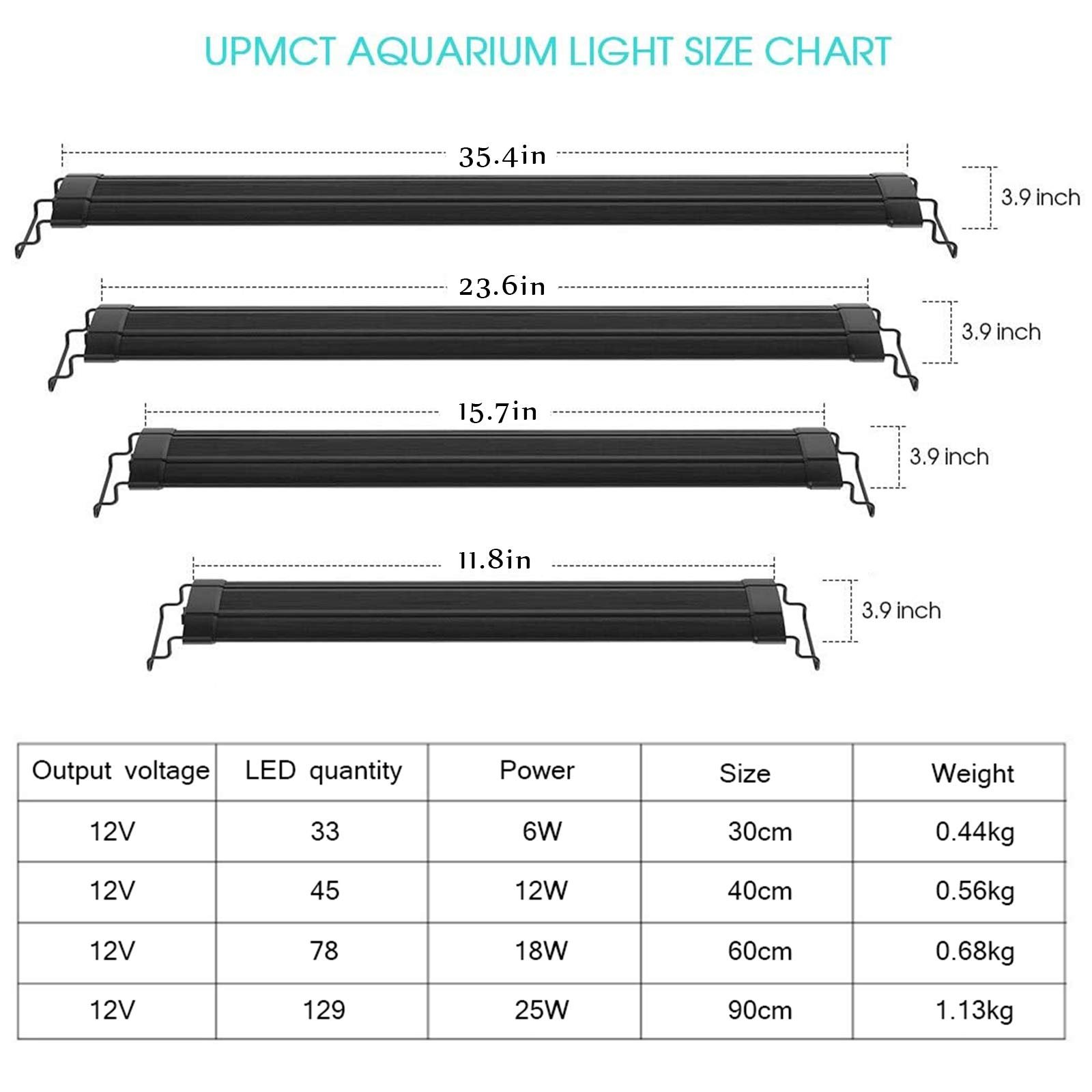 LED aquarium light fish tank full spectrum blue light coral water grass tank landscaping plant lighting
