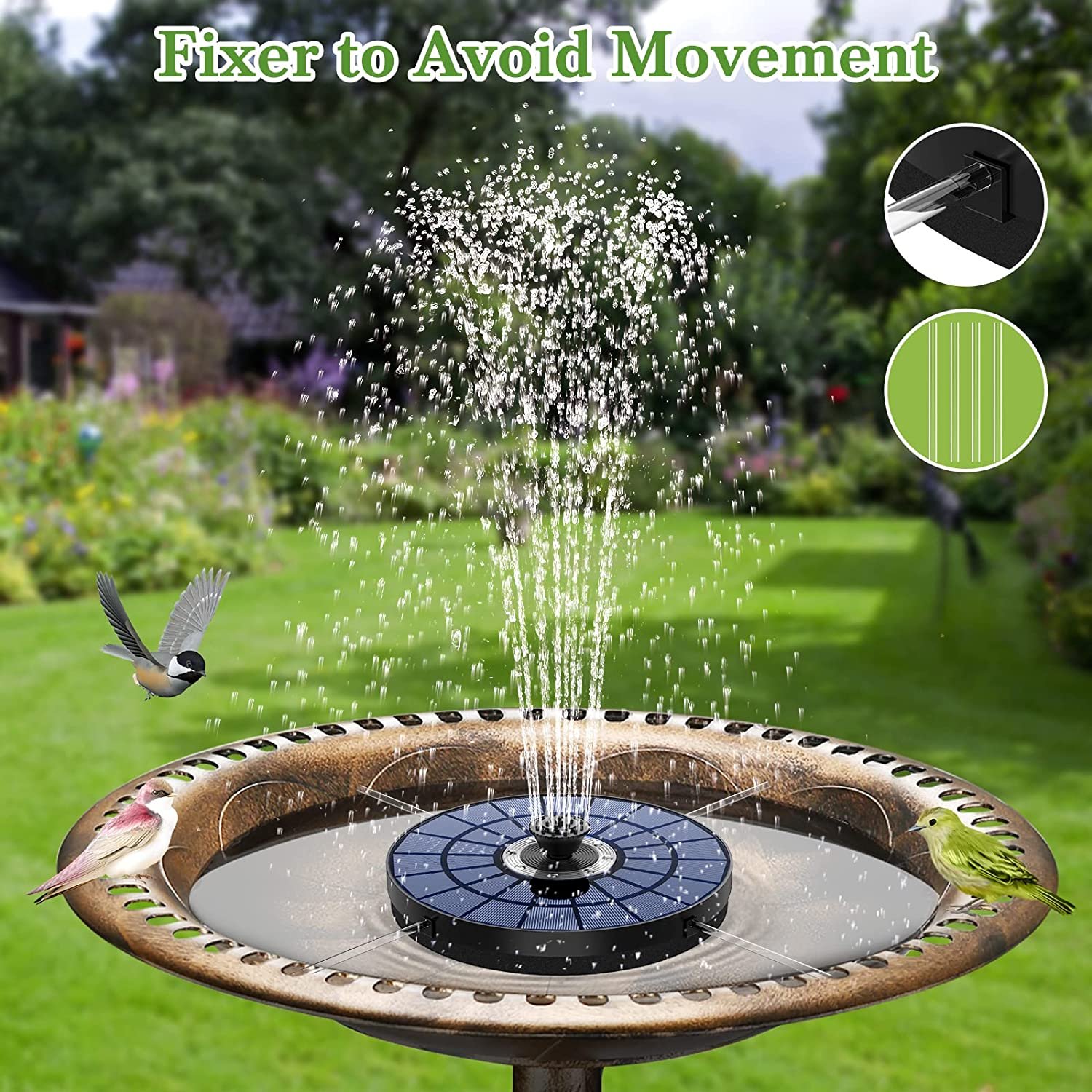 Pond Birdbath Yard Garden Aquarium Mini Pump Solar Water Garden Decoration Solar Powered Floating Fountain