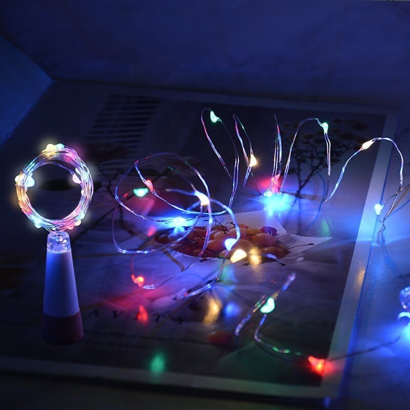 Bottle Cork Light USB Rechargeable Soft Cork 2 M 20 Led Fairy String Light For Home Decoration