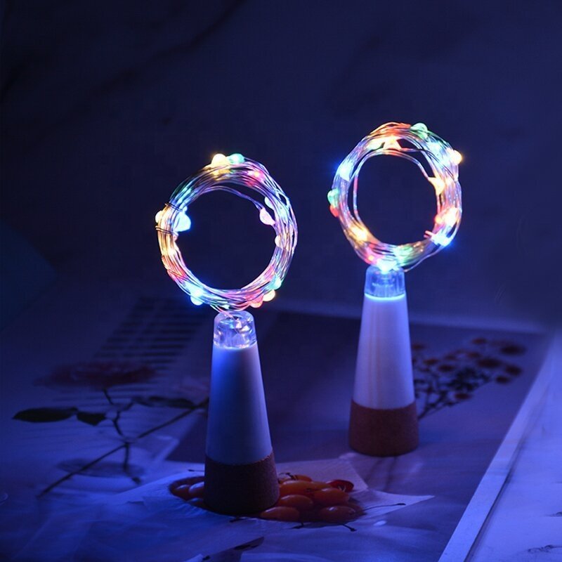Bottle Cork Light USB Rechargeable Soft Cork 2 M 20 Led Fairy String Light For Home Decoration