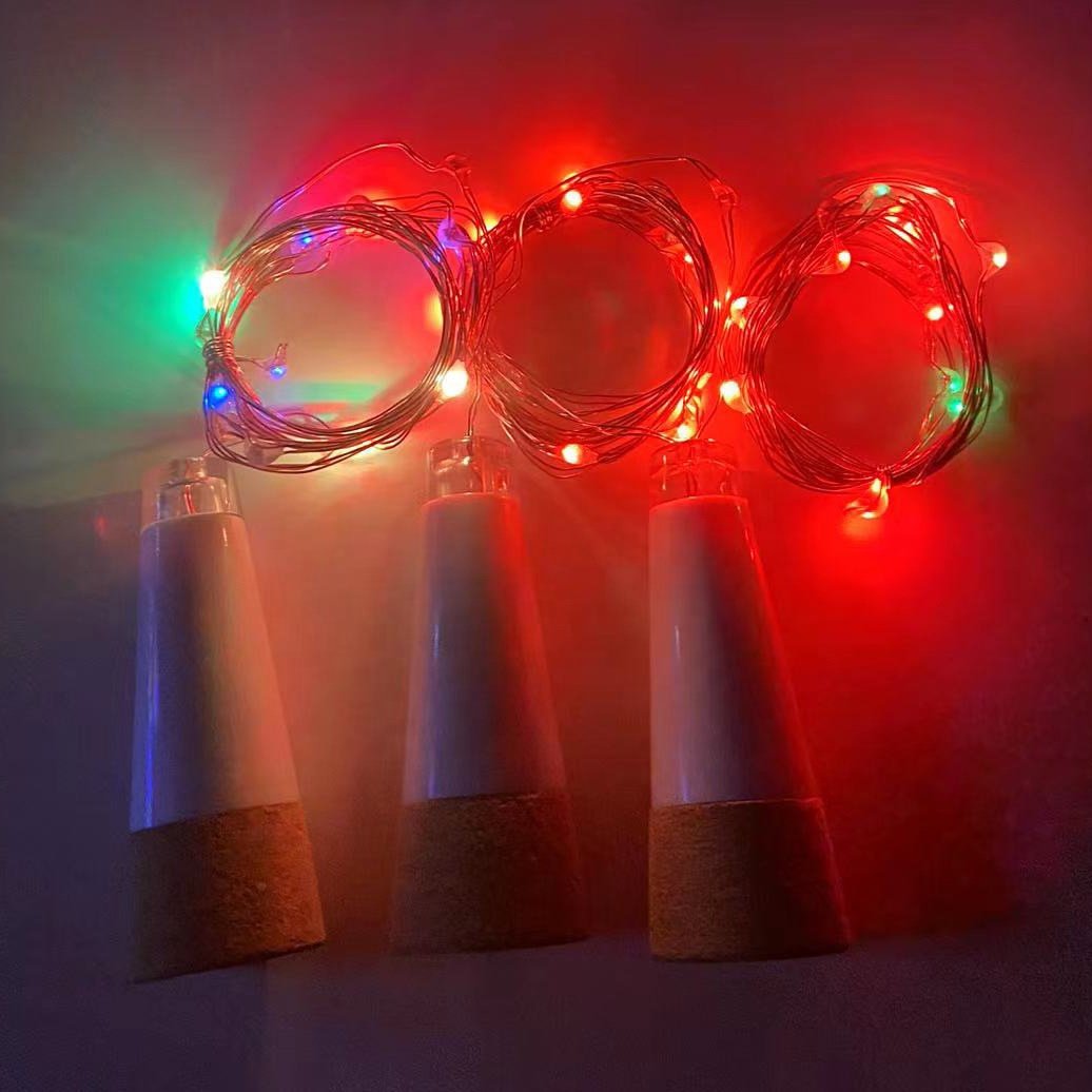 Bottle Cork Light USB Rechargeable Soft Cork 2 M 20 Led Fairy String Light For Home Decoration