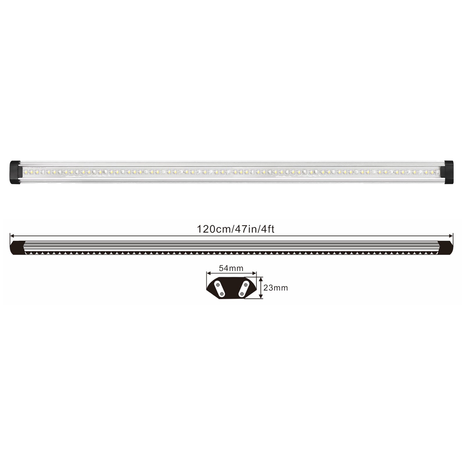 Liweida 1.2M fish tank aquarium 630nm 450nm 65w full spectrum marine coral reef aquarium light bar